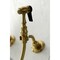 Kingston Brass Duchess Wall Mnt Bridge Kitchen Faucet W/Brass Sprayer, Brass KS1267PKLBS - alternate 3